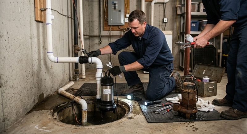 Sump Pump Relocation in Huntsville, AL